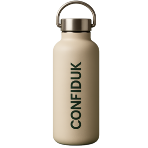 Premium Reusable Water Bottle with Steel Handle Lid